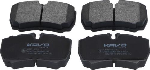 Kavo Parts KBP-10023 - Bremžu uzliku kompl., Disku bremzes www.autospares.lv