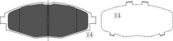 Kavo Parts KBP-1002 - Bremžu uzliku kompl., Disku bremzes www.autospares.lv