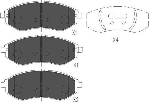 Kavo Parts KBP-1019 - Bremžu uzliku kompl., Disku bremzes www.autospares.lv