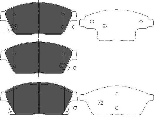 Kavo Parts KBP-1014 - Brake Pad Set, disc brake www.autospares.lv