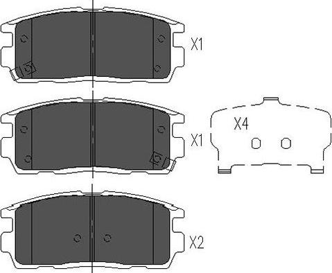 Kavo Parts KBP-1010 - Bremžu uzliku kompl., Disku bremzes autospares.lv