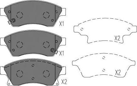 Kavo Parts KBP-1018 - Bremžu uzliku kompl., Disku bremzes www.autospares.lv