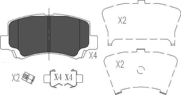 Kavo Parts KBP-8509 - Bremžu uzliku kompl., Disku bremzes www.autospares.lv