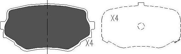 Kavo Parts KBP-8506 - Тормозные колодки, дисковые, комплект www.autospares.lv