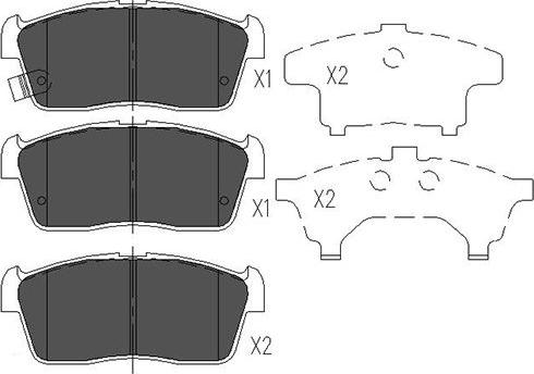 Kavo Parts KBP-8507 - Brake Pad Set, disc brake www.autospares.lv