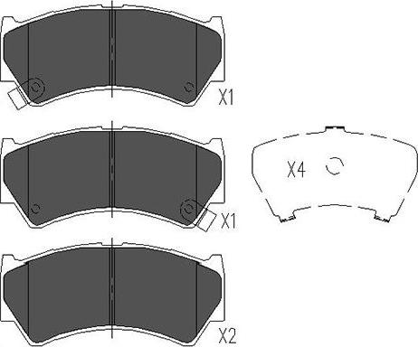 Kavo Parts KBP-8519 - Тормозные колодки, дисковые, комплект www.autospares.lv