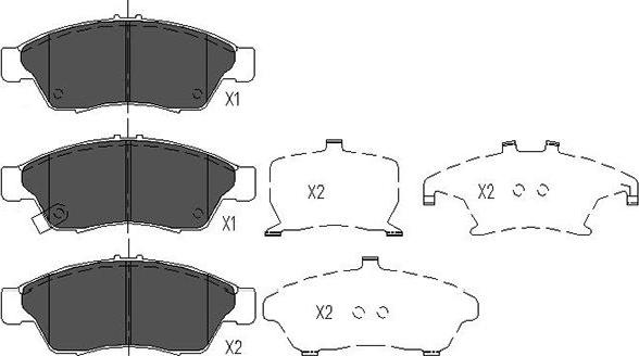 Kavo Parts KBP-8510 - Тормозные колодки, дисковые, комплект www.autospares.lv