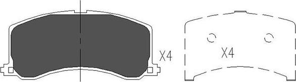 Kavo Parts KBP-8517 - Тормозные колодки, дисковые, комплект www.autospares.lv