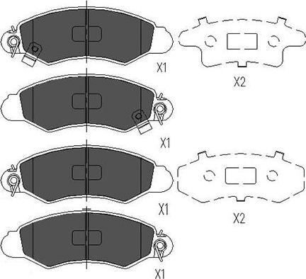 Kavo Parts KBP-8520 - Bremžu uzliku kompl., Disku bremzes www.autospares.lv