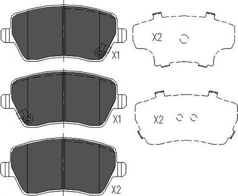 Kavo Parts KBP-8522 - Bremžu uzliku kompl., Disku bremzes autospares.lv