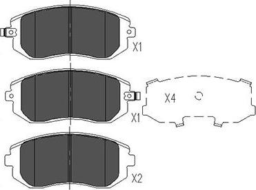 Kavo Parts KBP-8004 - Bremžu uzliku kompl., Disku bremzes www.autospares.lv