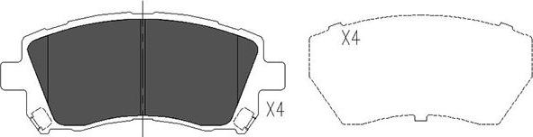 Kavo Parts KBP-8001 - Brake Pad Set, disc brake www.autospares.lv