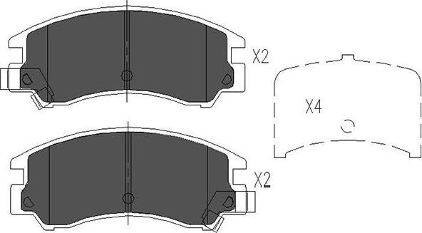 Kavo Parts KBP-8008 - Bremžu uzliku kompl., Disku bremzes www.autospares.lv