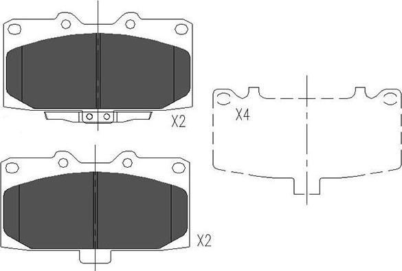 Kavo Parts KBP-8003 - Тормозные колодки, дисковые, комплект www.autospares.lv