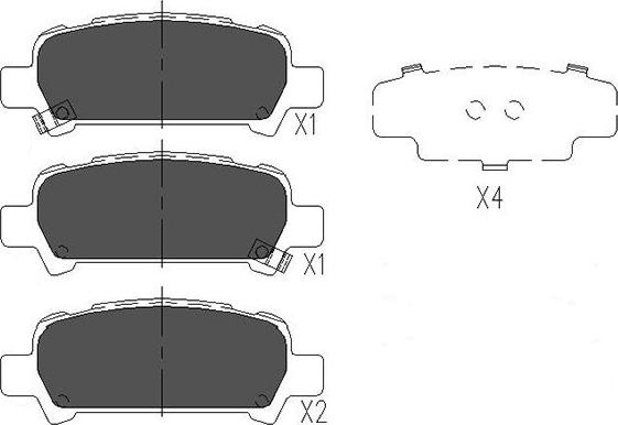 Kavo Parts KBP-8002 - Тормозные колодки, дисковые, комплект www.autospares.lv