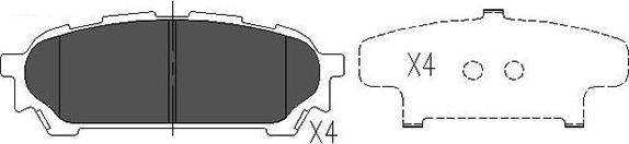 Kavo Parts KBP-8019 - Тормозные колодки, дисковые, комплект www.autospares.lv