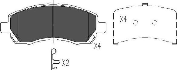 Kavo Parts KBP-8015 - Bremžu uzliku kompl., Disku bremzes www.autospares.lv