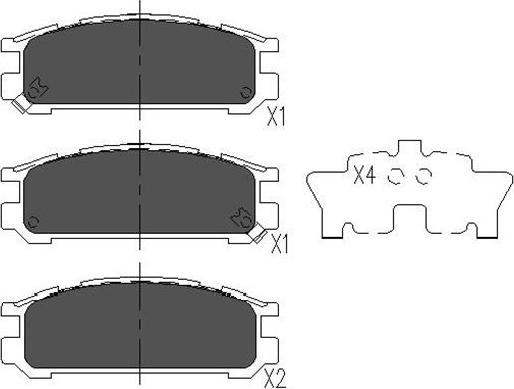 Kavo Parts KBP-8016 - Bremžu uzliku kompl., Disku bremzes www.autospares.lv