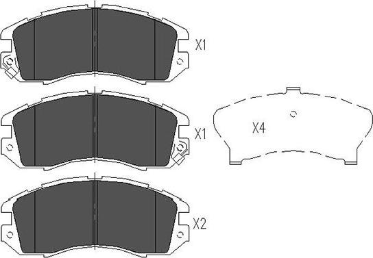 Kavo Parts KBP-8010 - Brake Pad Set, disc brake www.autospares.lv