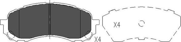 Kavo Parts KBP-8018 - Brake Pad Set, disc brake www.autospares.lv