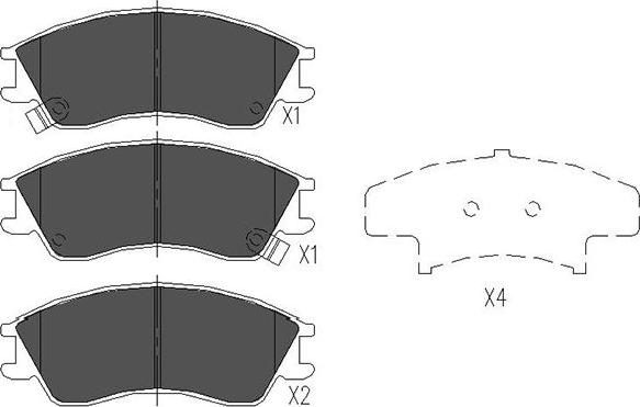 Kavo Parts KBP-8012 - Bremžu uzliku kompl., Disku bremzes www.autospares.lv