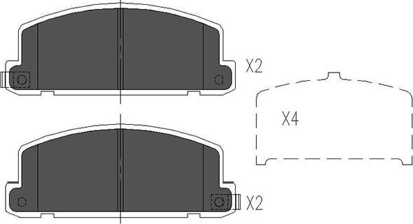 Kavo Parts KBP-3506 - Bremžu uzliku kompl., Disku bremzes www.autospares.lv