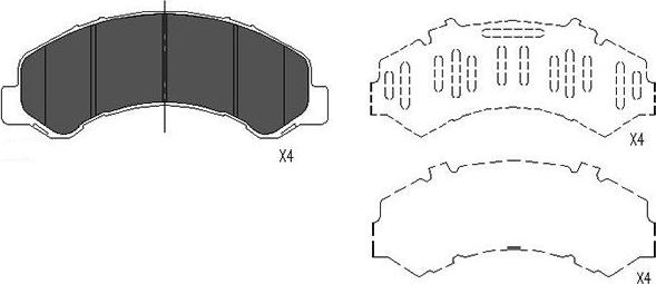 Kavo Parts KBP-3511 - Bremžu uzliku kompl., Disku bremzes www.autospares.lv