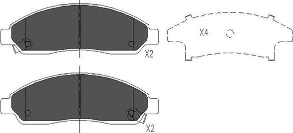 Kavo Parts KBP-3513 - Bremžu uzliku kompl., Disku bremzes www.autospares.lv