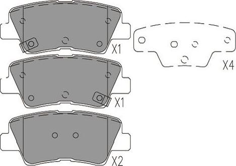 Kavo Parts KBP-3045 - Bremžu uzliku kompl., Disku bremzes autospares.lv