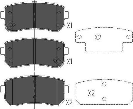 Kavo Parts KBP-3041 - Bremžu uzliku kompl., Disku bremzes autospares.lv