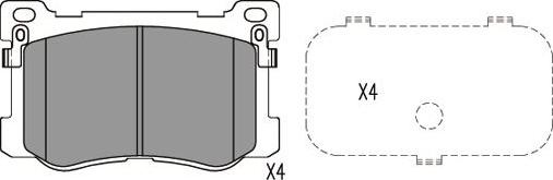 Kavo Parts KBP-3048 - Тормозные колодки, дисковые, комплект www.autospares.lv