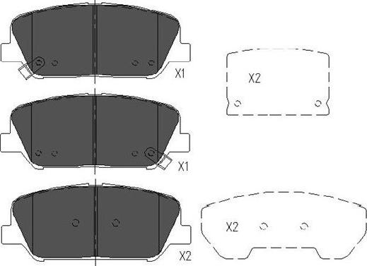 Kavo Parts KBP-3042 - Bremžu uzliku kompl., Disku bremzes autospares.lv