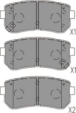 Kavo Parts KBP-3059 - Brake Pad Set, disc brake www.autospares.lv