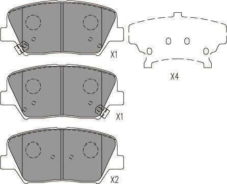 Kavo Parts KBP-3050 - Bremžu uzliku kompl., Disku bremzes www.autospares.lv