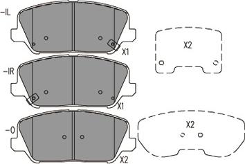 Kavo Parts KBP-3060 - Тормозные колодки, дисковые, комплект www.autospares.lv