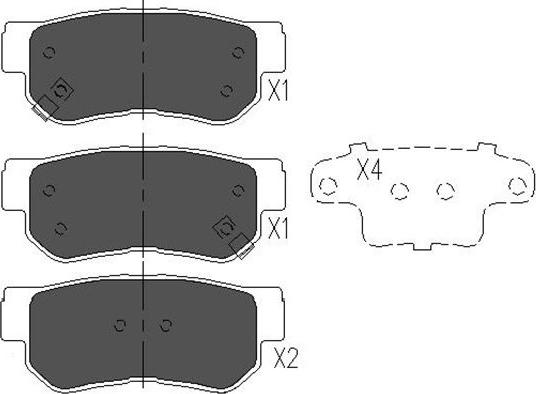 Kavo Parts KBP-3005 - Brake Pad Set, disc brake www.autospares.lv