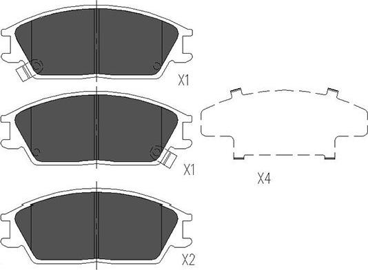 Kavo Parts KBP-3001 - Bremžu uzliku kompl., Disku bremzes www.autospares.lv