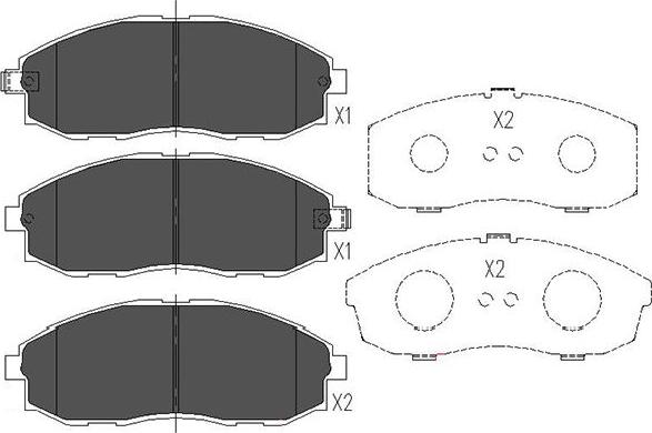 Kavo Parts KBP-3003 - Bremžu uzliku kompl., Disku bremzes www.autospares.lv