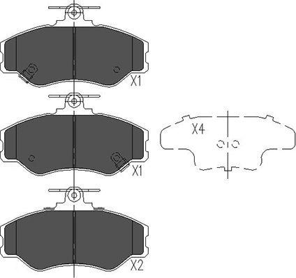 Kavo Parts KBP-3002 - Тормозные колодки, дисковые, комплект www.autospares.lv