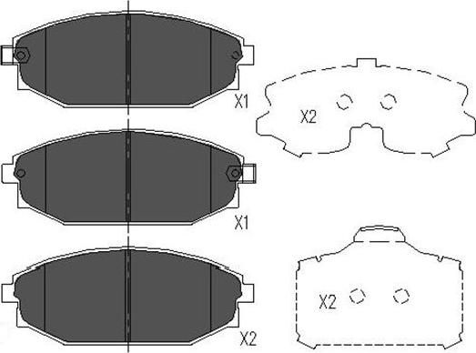 Kavo Parts KBP-3014 - Bremžu uzliku kompl., Disku bremzes www.autospares.lv