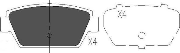 Kavo Parts KBP-3010 - Brake Pad Set, disc brake www.autospares.lv