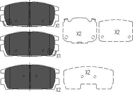 Kavo Parts KBP-3017 - Bremžu uzliku kompl., Disku bremzes autospares.lv