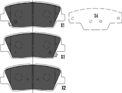 Kavo Parts KBP-3034 - Bremžu uzliku kompl., Disku bremzes www.autospares.lv