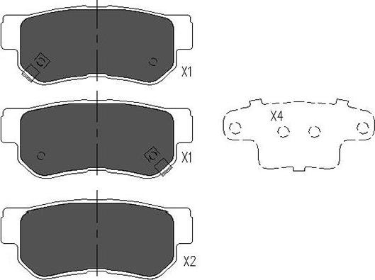 Kavo Parts KBP-3035 - Brake Pad Set, disc brake www.autospares.lv