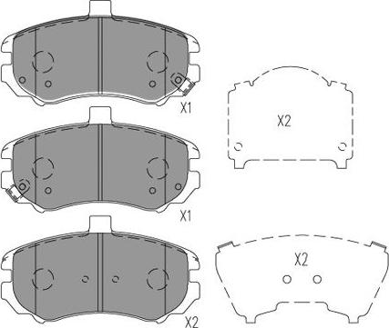 Kavo Parts KBP-3038 - Bremžu uzliku kompl., Disku bremzes www.autospares.lv