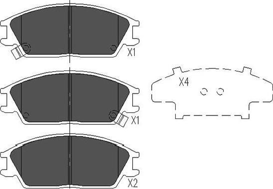 Kavo Parts KBP-3033 - Bremžu uzliku kompl., Disku bremzes www.autospares.lv