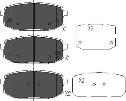 Kavo Parts KBP-3032 - Bremžu uzliku kompl., Disku bremzes www.autospares.lv