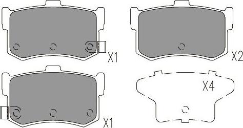 Kavo Parts KBP-3037 - Brake Pad Set, disc brake www.autospares.lv