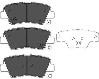 Kavo Parts KBP-3025 - Bremžu uzliku kompl., Disku bremzes www.autospares.lv