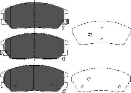 Kavo Parts KBP-3021 - Тормозные колодки, дисковые, комплект www.autospares.lv